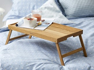 Oak bed tray, 64 x 31.5 x 23.5 cm